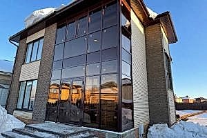Фасадное остекление коттеджей
