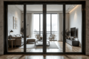 распашные алюминиевые двери