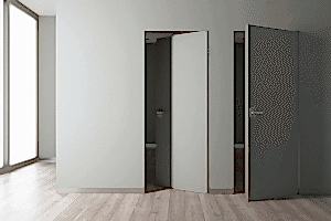 скрытые алюминиевые двери